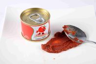 اللون الأحمر المعلب معجون الطماطم المعلب 100٪ المواد الخام الطازجة بريكس 28 - 30