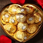 صندوق هدايا شوكولاتة قلب مزدوج T16 على شكل قلب 16 قطعة